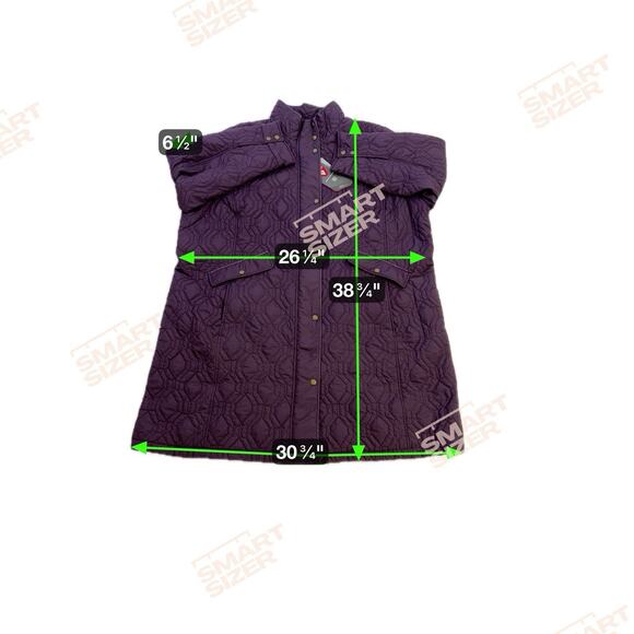 NWT Woman's Lands' End Quilted Insulated Barn Jacket Size 3X/24W-26W Purple - Picture 14 of 14